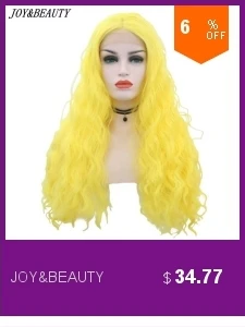 JOY& BEAUTY длинные кудрявые синтетические волосы на кружеве парик из натуральных волос для женщин коричневый ежедневное использование половина рука