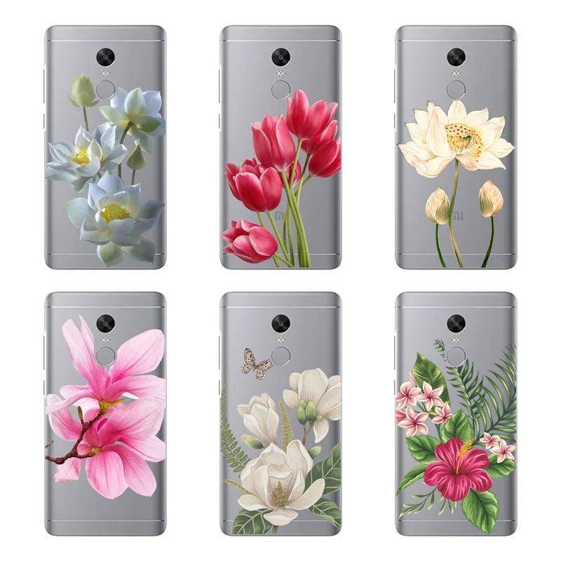 Xiaomi redmi 4x чехол Silicon черный живописи цветок ТПУ Мягкая задняя крышка для xiaomi