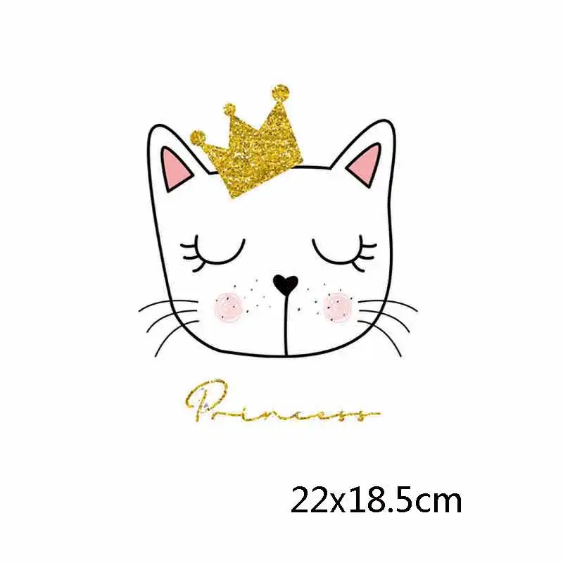 Prajna одежда Железный На переноске белый кот корона мечта мультфильм патчи значок