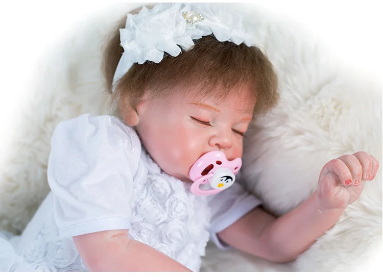 NPK 48 см Bebes Reborn силиконовая виниловая Детская кукла Boneca Игрушки Реалистичная