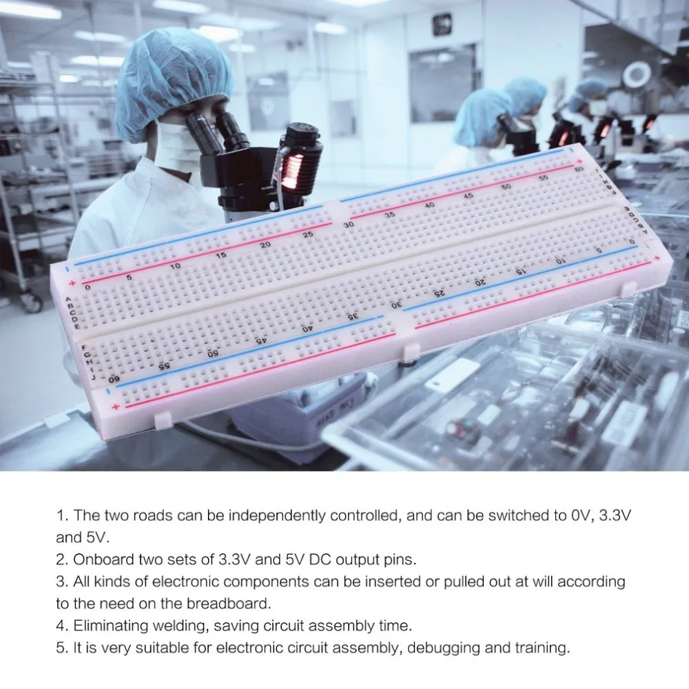 MB102 макетная плата силовой модуль Solderless Прототип хлебопечки комплект с 65 гибкими