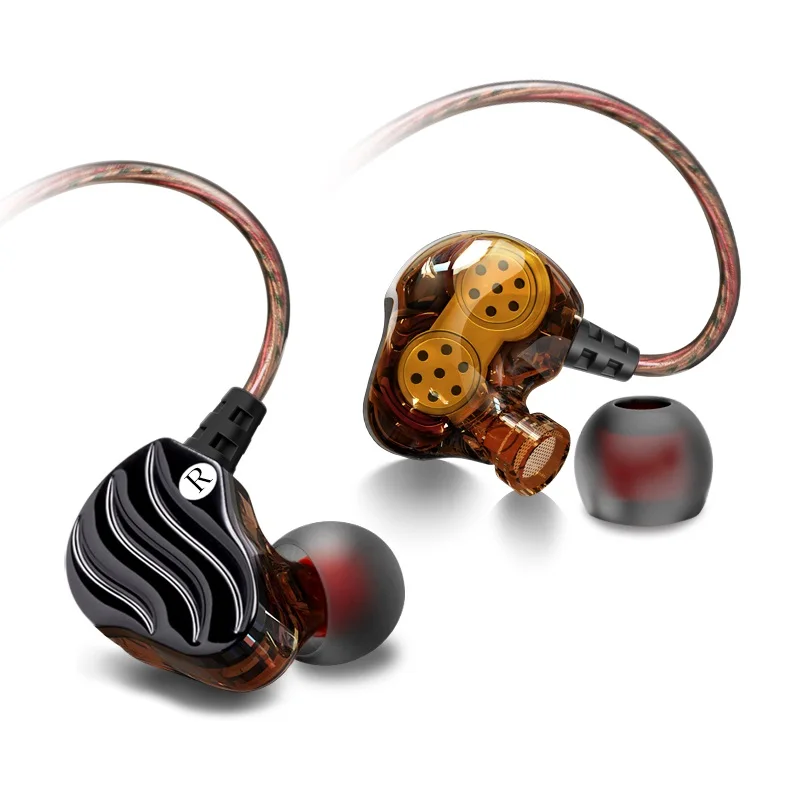 Спортивные наушники inears динамический стерео бас с красным черным цветом hifi