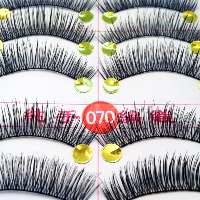 10 пар черных накладных ресниц для макияжа инструменты наращивания из хлопка