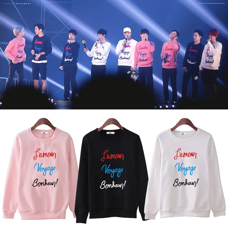 2017 новое поступление звезда exо продукты Sehun Baekhyun lay kai chen костюм с длинным рукавом