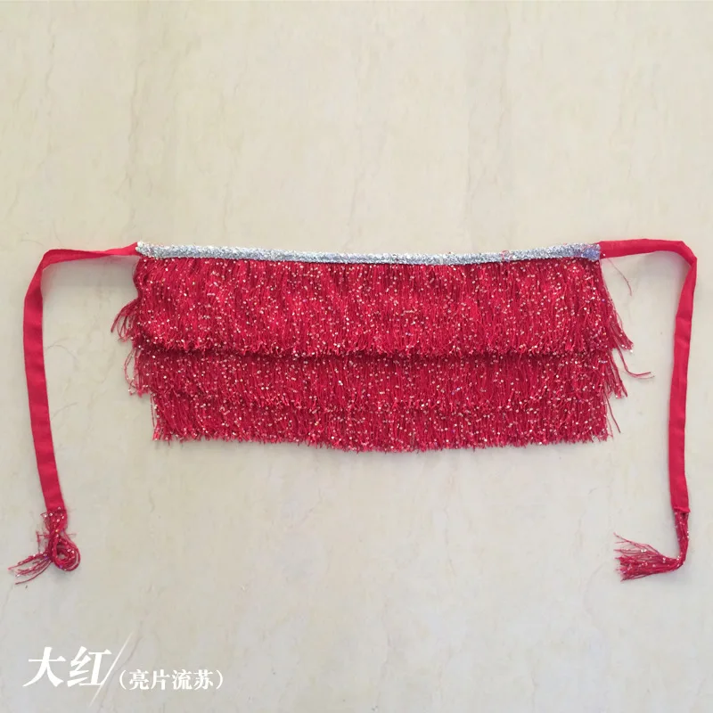 Костюм для танца живота с бахромой и шарфом на бедрах юбка запахом блестками|floating