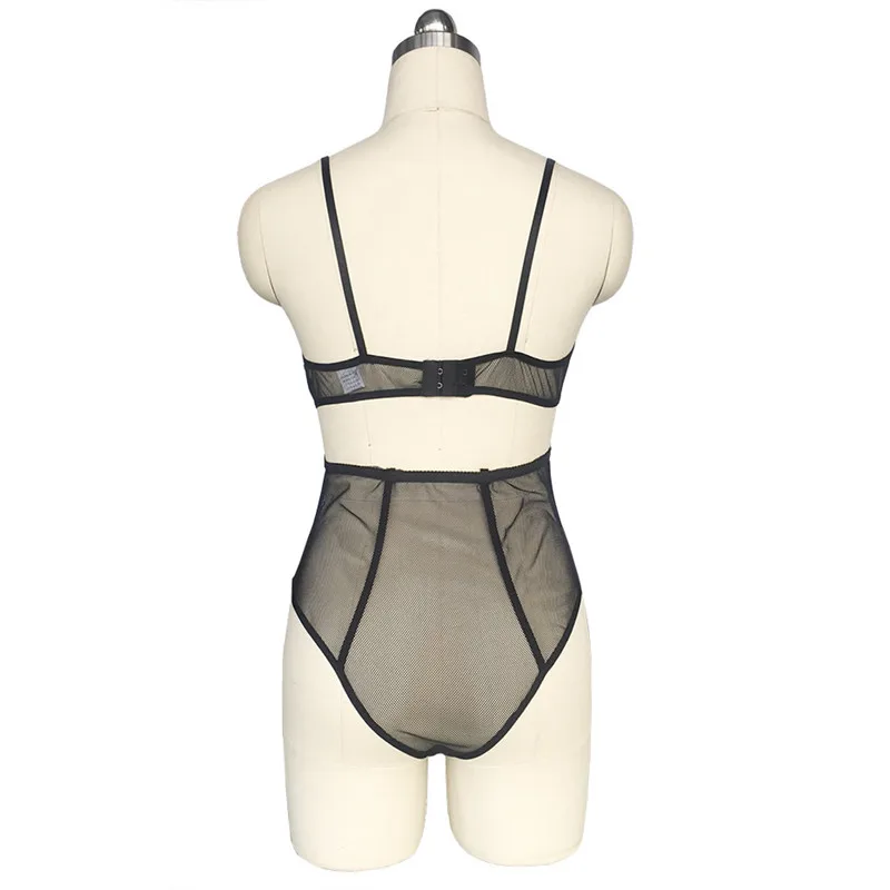 

Sexy Black Lace Rompers Backless Mesh Bodysuits Strap Hammock Transparent Bodysuits Shoulder Strap Bedtime Wireless Jumpsuits