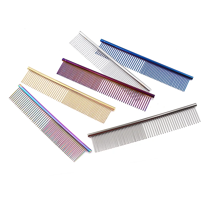 1 шт. расческа для домашних животных из нержавеющей стали волос кошек собак