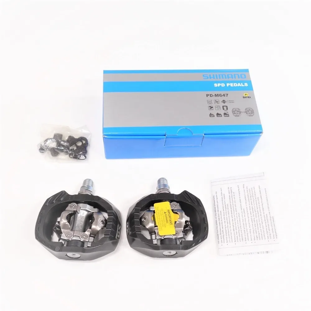 Shimano велосипед SPD PD-M647 BMX/внедорожные педали без клипса 9/1" SM-SH51 шипы запчасти для велосипеда