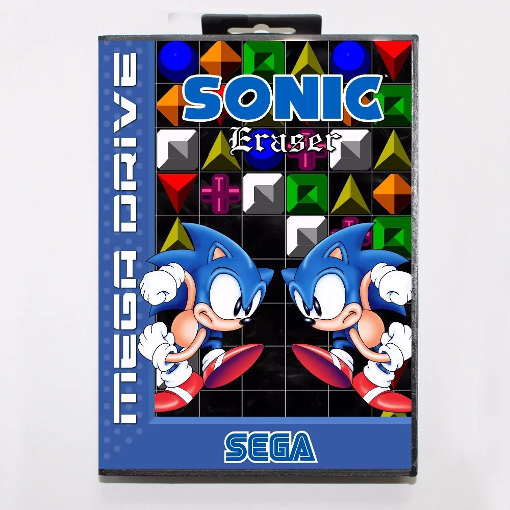 Звуковой ластик 16 бит MD игровая карта с розничной коробкой для Sega Megadrive/Genesis |