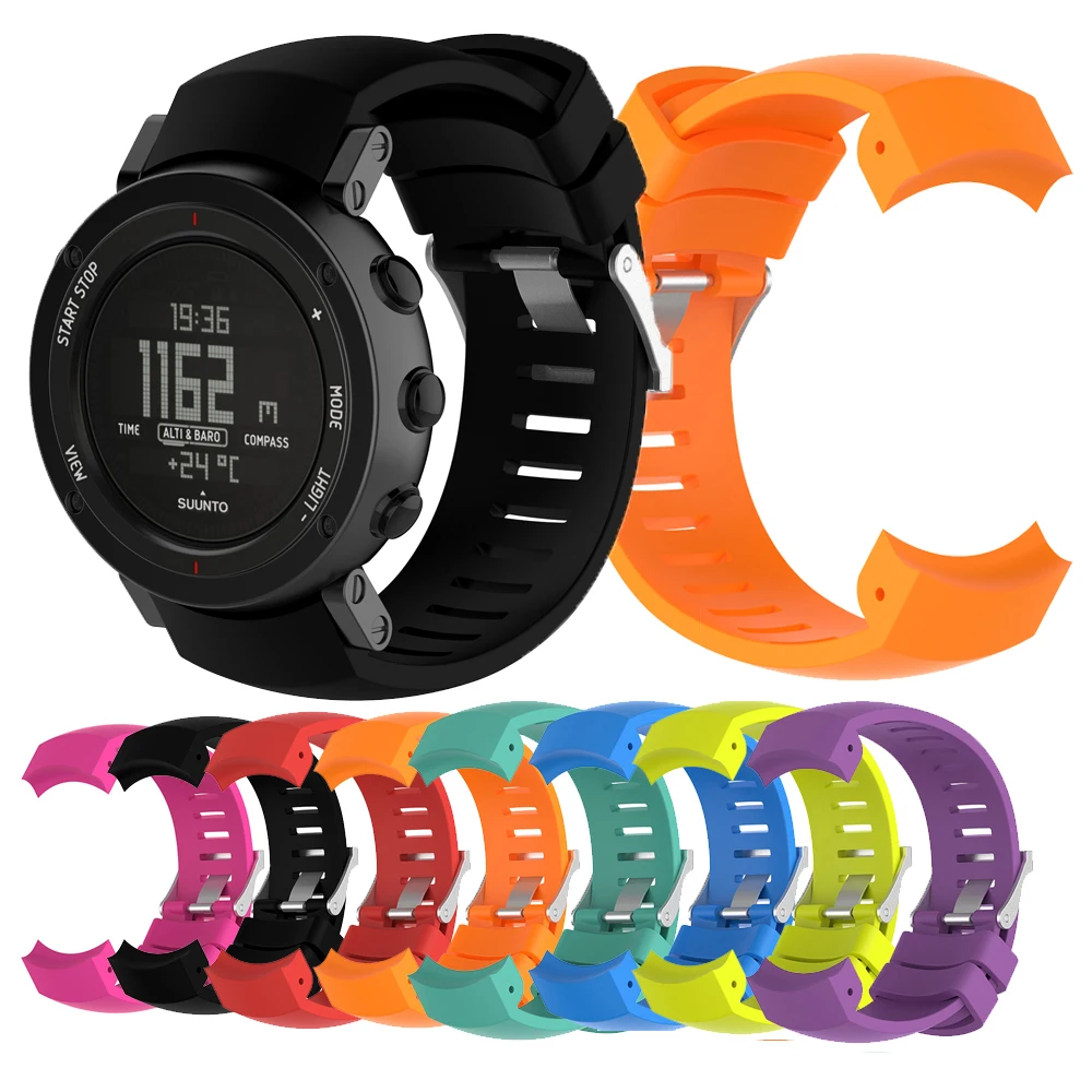 Спортивный ремешок для часов Suunto Core ALU силиконовый наручных браслет занятий