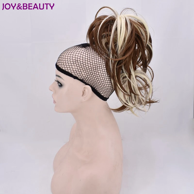 JOY& BEAUTY, 12 дюймов, женские, дамские, для девушек, синтетические, короткие, кудрявые, потрясающая форма, заколка-коготь, конский хвост, конский хвост, наращивание волос