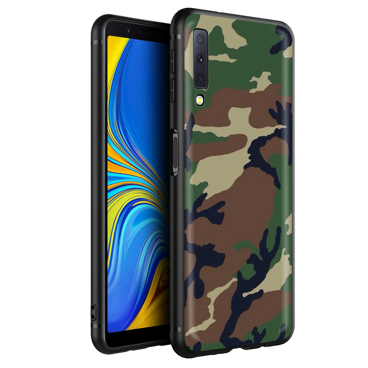 Камуфляжный армейский чехол в стиле милитари для Samsung Galaxy J6 A9 A8 A7 A70 A6 A5 A50 A40 A30 A3 A10