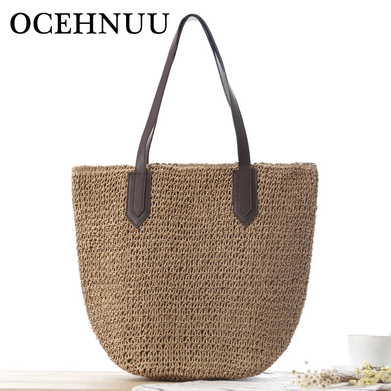 Женская соломенная сумка на плечо пляжная лето 2020 мягкая для отпуска|beach bags women|straw