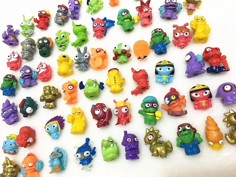 25-200 Pcs/lot Zomlings Superzings Anime Trash Dolls Action Figures 3CM Rubber Model Toy Kids Playing Animal Garbage Doll Gift | Игрушки и