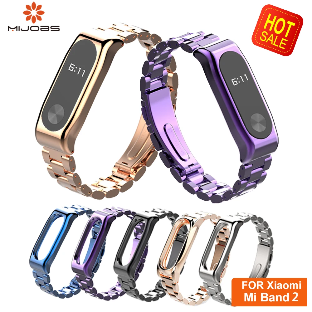 Металлический браслет Mijobs Mi Band 2 аксессуары для смарт браслетов Xiaomi mi из