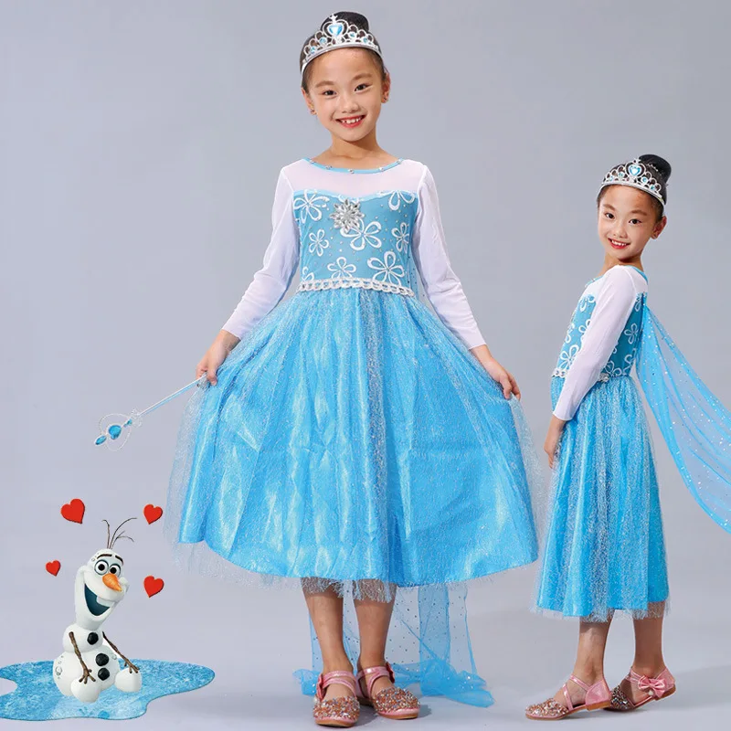 Лидер продаж 2019 года Детский костюм на Хэллоуин платье принцессы длинное с юбкой