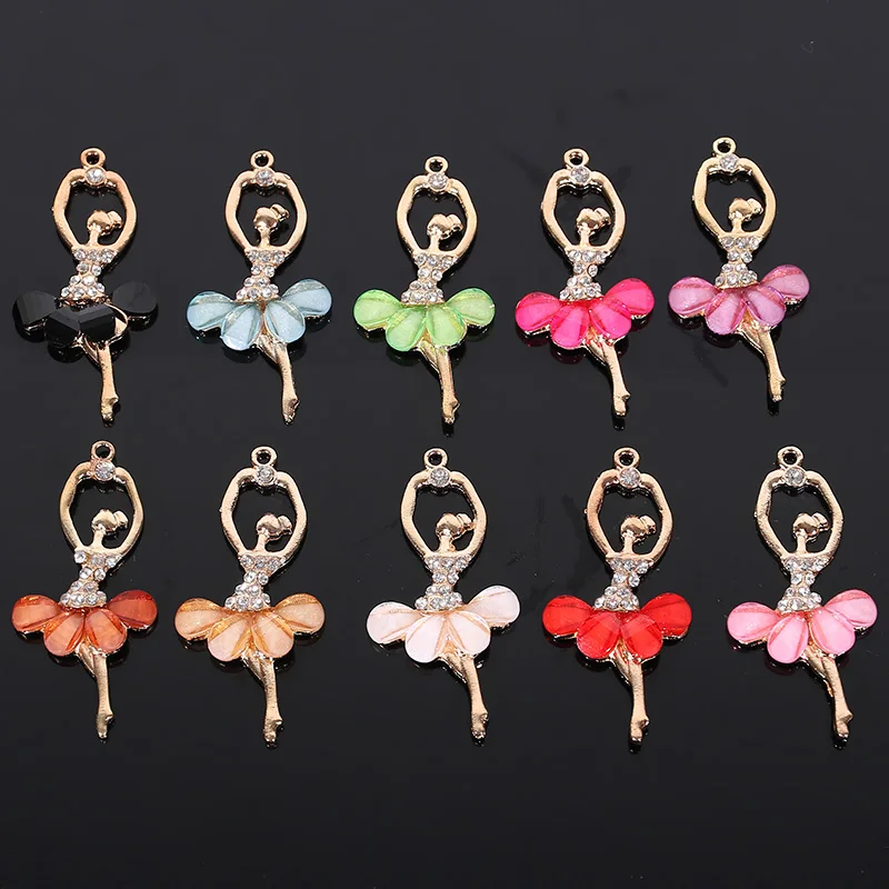 2017New 80 шт. балетное платье для танцев девочек Стразы Кулоны из нержавеющей