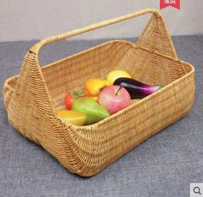 Ручная ручная корзина из ротанга для растений коробки хранения креативная