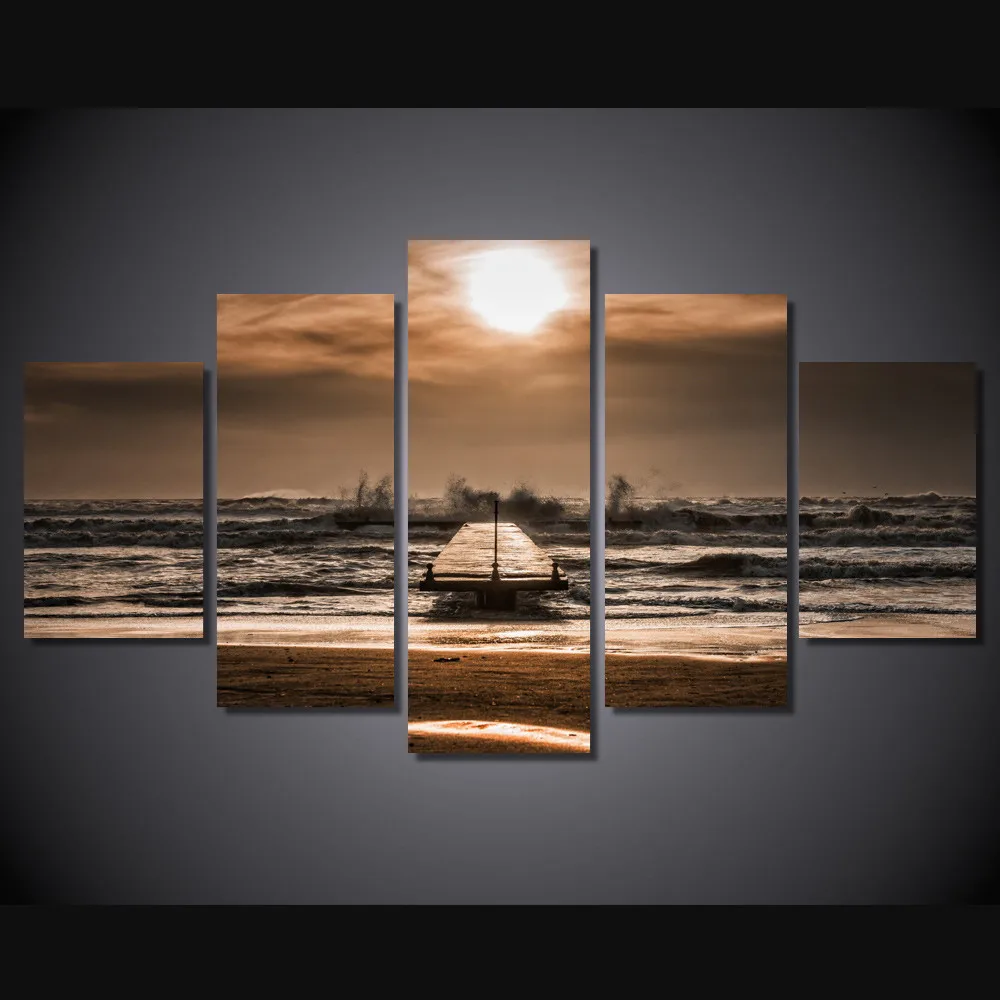 HD Printed Beach waves Painting Canvas Print room decor print poster picture canvas Free shippingmvl-4114 | Дом и сад