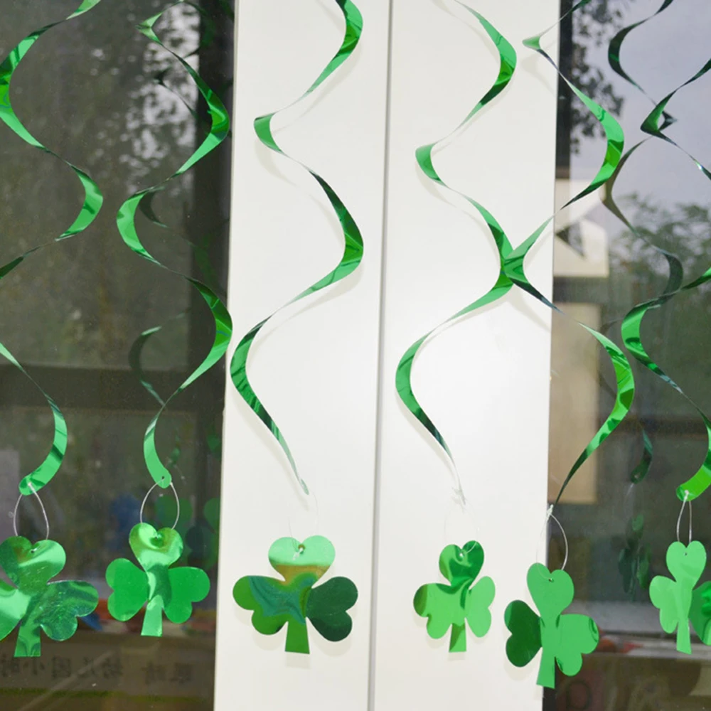 6 шт./лот подвесные клюшки Shamrocks cloверы ирландские St paфокусы украшения на день