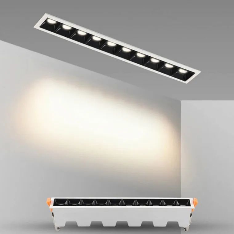 Square Micro Recessed Dimmable LED Downlights 4W10W20W30W COB LED Ceiling Lamp AC110V~220V LED Wall Spot Lights Indoor Lighting