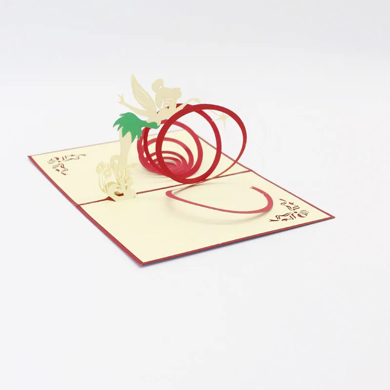 3D лазерная вырезка ручной работы милая мультяшная волшебная фея бумажные