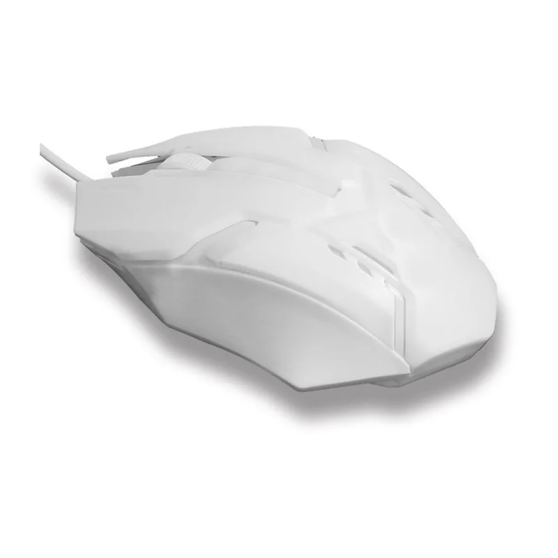Белый KOOYUTA, игровая мышь, USB, оптическая, проводная, игровая мышь, 1600 dpi, цветной светильник, игровая мышь для ПК, ноутбука, компьютера, ноутбука, настольного компьютера - Цвет: Белый