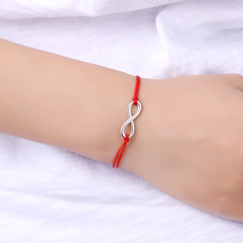 Браслет с шармами для женщин Infinity Love Good Luck четырьмя листьями клевера Детские