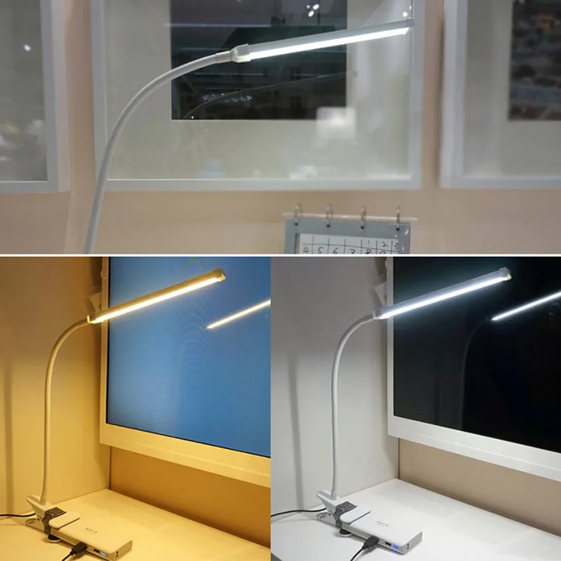 1PC Desk Lamps Table Lamp Light With Clip Student Bed Reading Book Flexible Adjustable USB LED Clipper 2018 New | Освещение