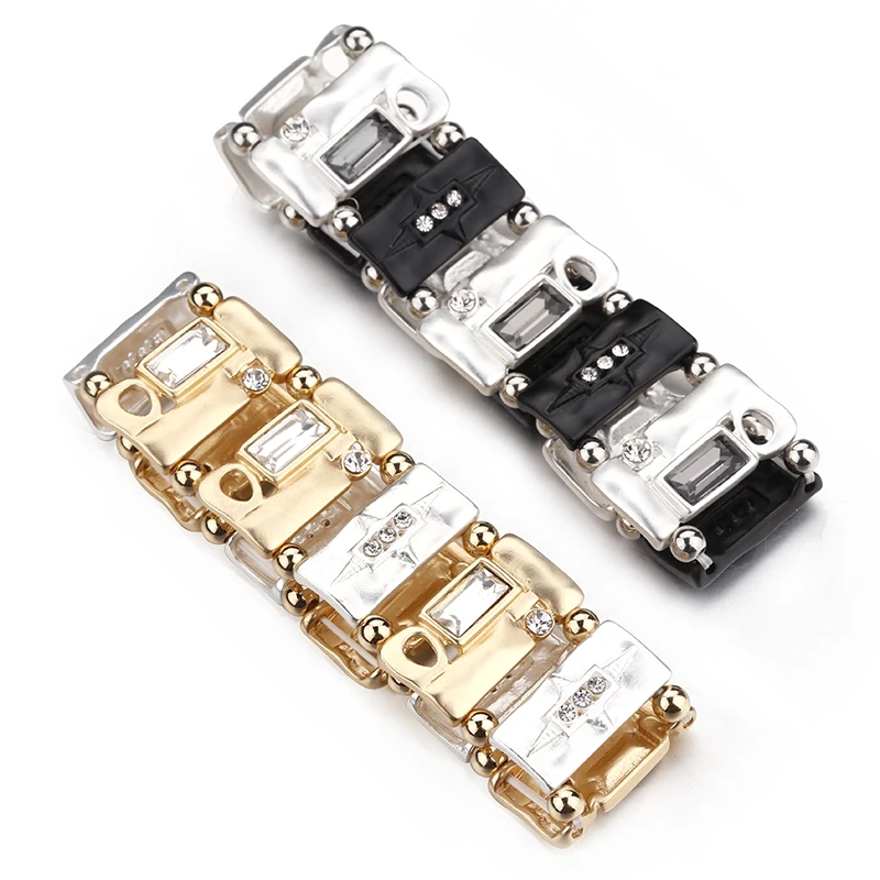 Роскошные браслеты ALLYES для женщин бусины звезда узор геометрический квадрат