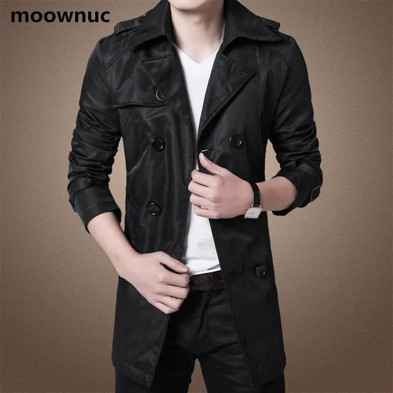 Новое поступление осени 2018 мужской деловой Повседневный Тренч куртка высокого