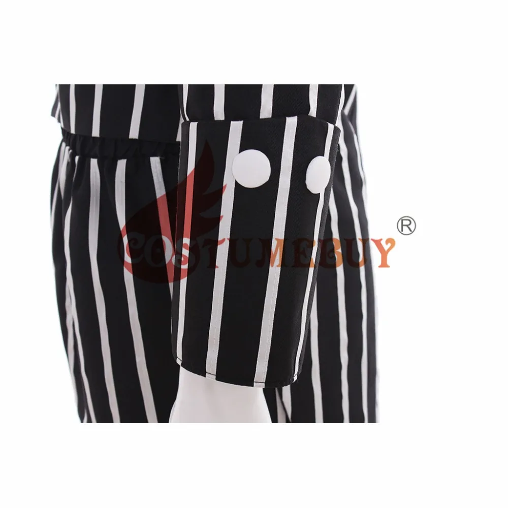 Costumebuy/Кошмар перед Рождеством; костюм Джека Скеллингтона; костюм в черную полоску; пиджак; Вечерние платья на Хэллоуин; унисекс