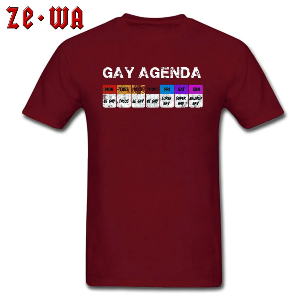 Мальчики Футболка Agenda забавные 2019 Мужская футболка Гей ЛГБТ гордость Tops & Tees