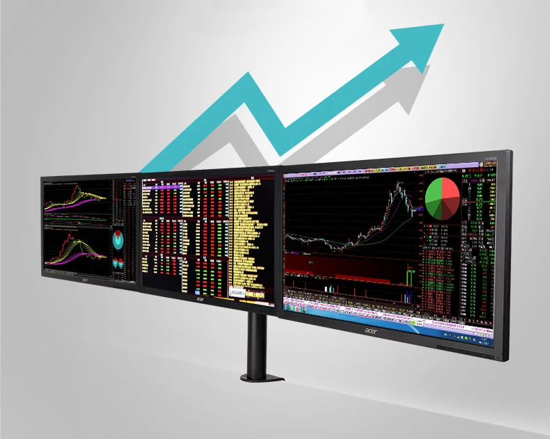 Держатель D1T с тремя мониторами настольная подставка полным движением подходит