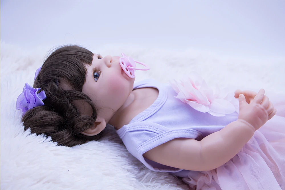 Высокое качество силикона Bebe Reborn Девочка Кукла 22 &quotмилый для новорожденных