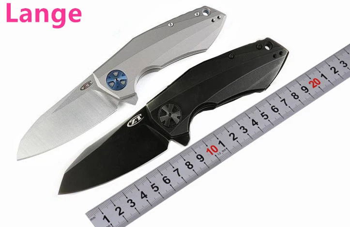 Складной нож Флиппер Lange ZT0456 подшипник лезвие D2 ручка TC4 Карманный Походный для