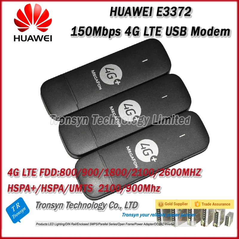 Оригинальный разблокированный HUAWEI E3372 150 Мбит/с 4G LTE USB модем с двойным портом