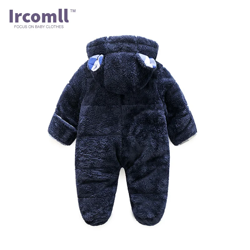 2017 Ircomll новейший теплый боди детские комбинезоны с капюшоном из кораллового