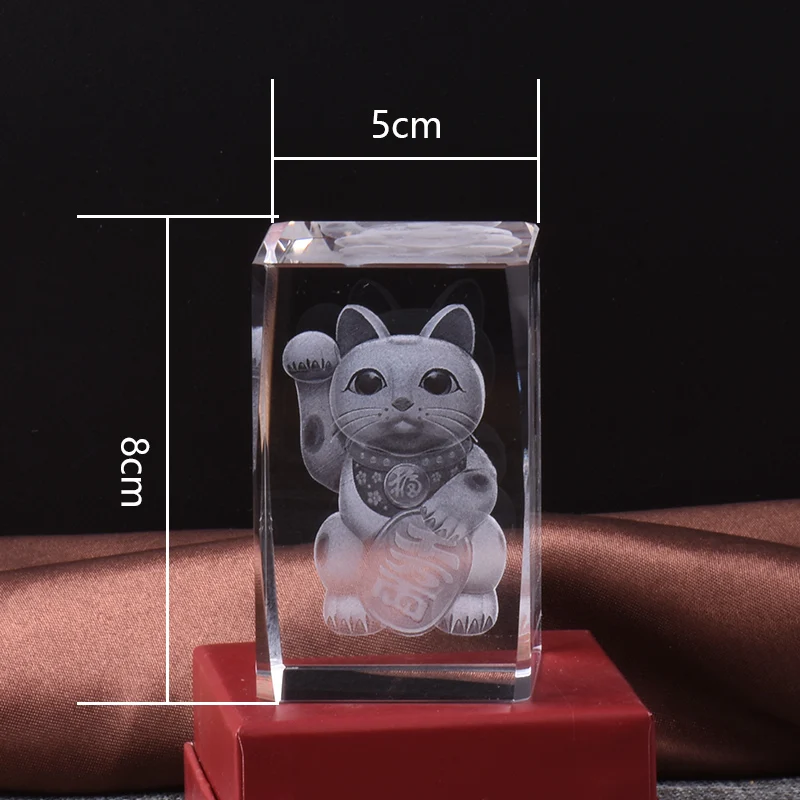 Современные украшения для дома хрустальные 3D лазерные Мультяшные подарки кошки