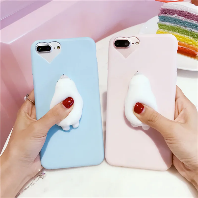 Togoat мягкими 3D Игрушечные лошадки Телефон чехол для iPhone 6 S 7 Plus 5 5S Дело сердце