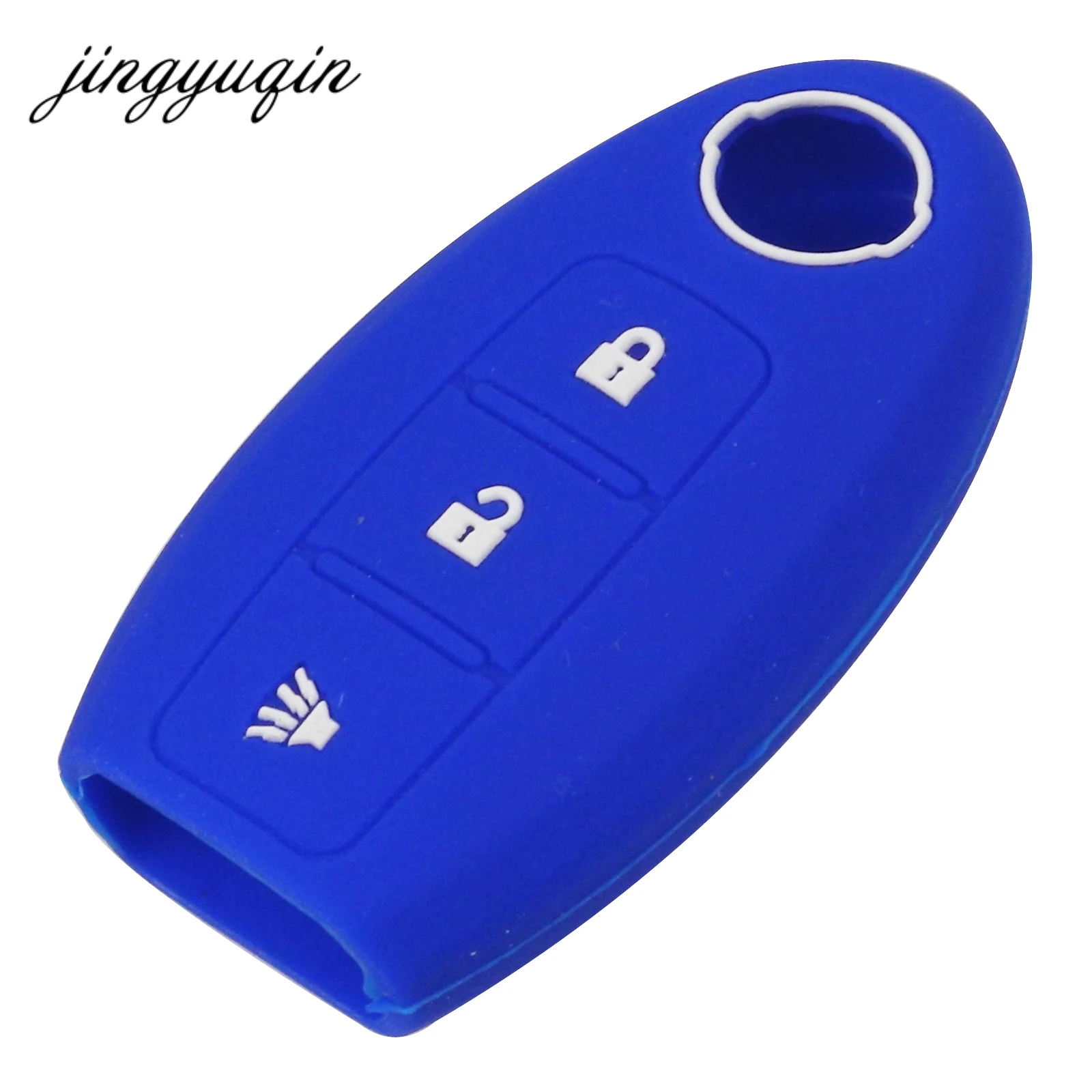 Силиконовый чехол для ключей jingyuqin Nissan Maxima Altima Teana Tiida Sylphy Sunny X Trail 3 кнопки умный