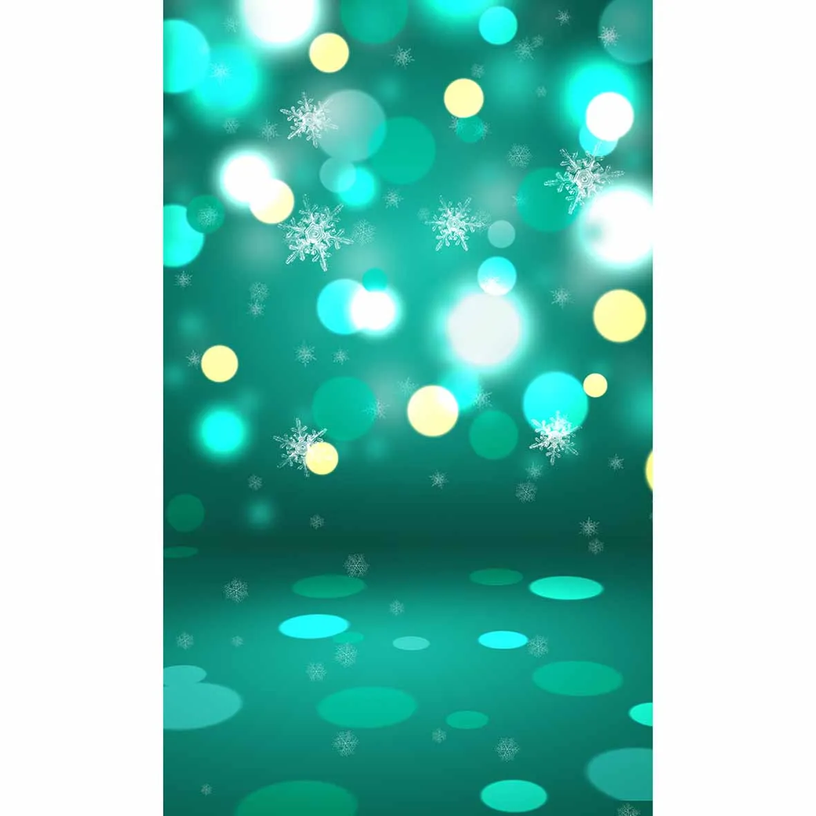 Allenjoy виниловый тематический фон для фотосъемки зеленый круг боке снежинки