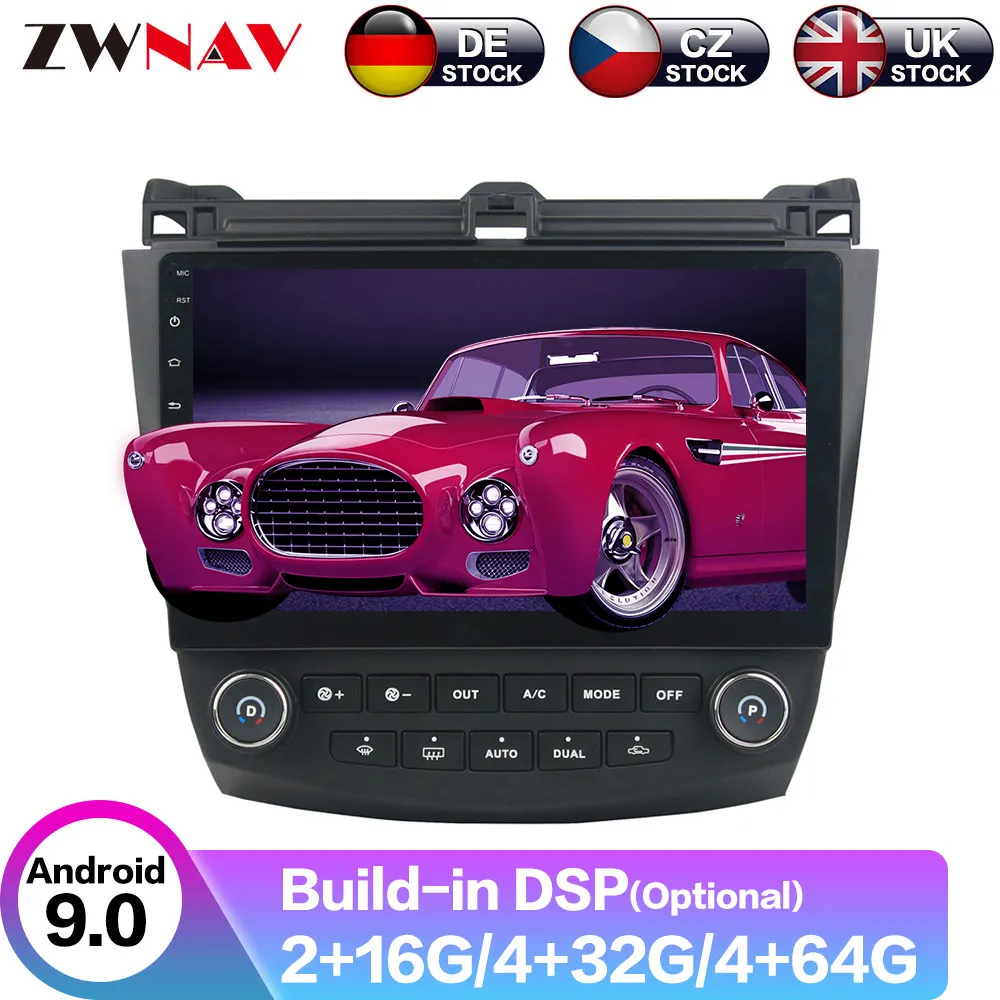 10," Android 9 4+ 64G DSP автомобильный dvd-плеер gps навигация для HONDA ACCORD 7 2003-2007 головное устройство мультимедийный плеер магнитофон