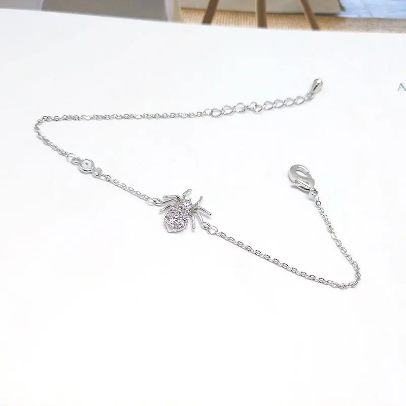 Изысканные браслеты из тонкой цепочки с фианитами женские корейские простые