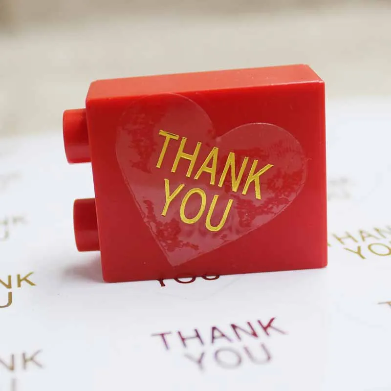 Zerong100pcs/партия в форме сердца Thank You DIY Скрапбукинг бумажные бирки Золотая фольга