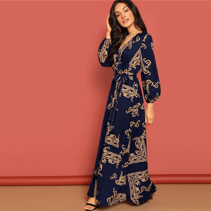Женское Повседневное платье макси SWEETKAMAV с поясом на шее Mulheres Primavera Senhoras Vestidos Festa De