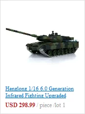 Henglong 1/16 зеленый 6,0 инфракрасный боевой Леопард 2a6 rc Танк 3889 Вт/360 револьверная отдача ствола TH12757