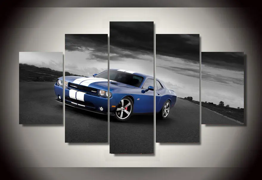 HD Печатный автомобильный постер challenger 5 шт. групповая Картина декор комнаты