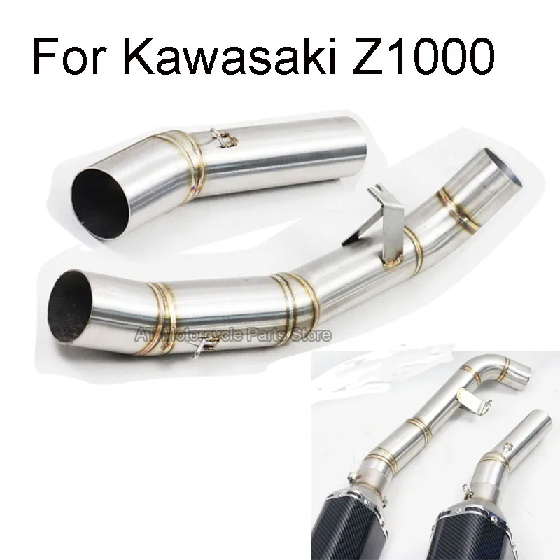 

Соединительная трубка Exhasut для мотоцикла, средний наконечник, жареная уличная трубка без застежек для Kawasaki Z1000 2007 2008 лет, нержавеющая сталь