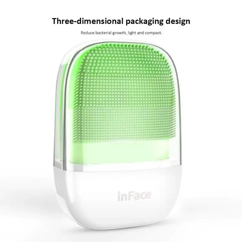Xiaomi Youpin inFace sonic Face глубокая Очищающая щетка водостойкая ультра звуковая Массажер для кожи IPX7 Силиконовое очищающее устройство